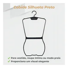 Kit Cabide Silhueta Adulto Preto - 10 Unidades Foto mini 4
