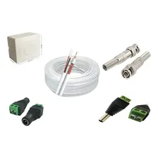 Kit Cabo Coaxial Cftv Bipolar 50m C./ Caixa Sobrepor S5c10cs Foto mini 1