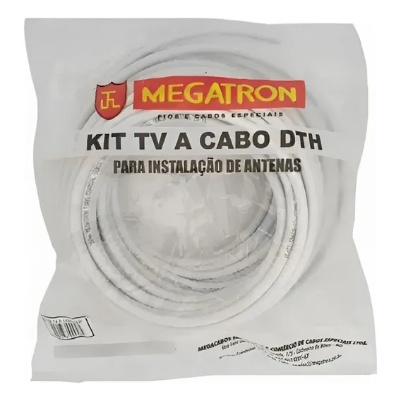 Kit Cabo Coaxial Megatron Rg6 67% 15 Metros Foto 1