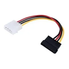 Kit Cabo De Dados Sata + Cabo De Energia Ide 4 Pinos Cor Vermelho Foto mini 4