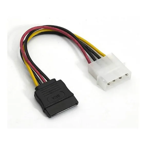 Kit Cabo De Dados Sata + Cabo De Força Molex 4 Pinos Cor Preto Foto 1