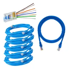 Kit Cabo De Rede 2 Metros Internet Rj45 Crimpado 10/1000 Foto mini  2