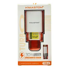 Kit Cabo E Fonte iPhone Hmaston Y59-2 Turbo Cor Branco Foto  mini 1
