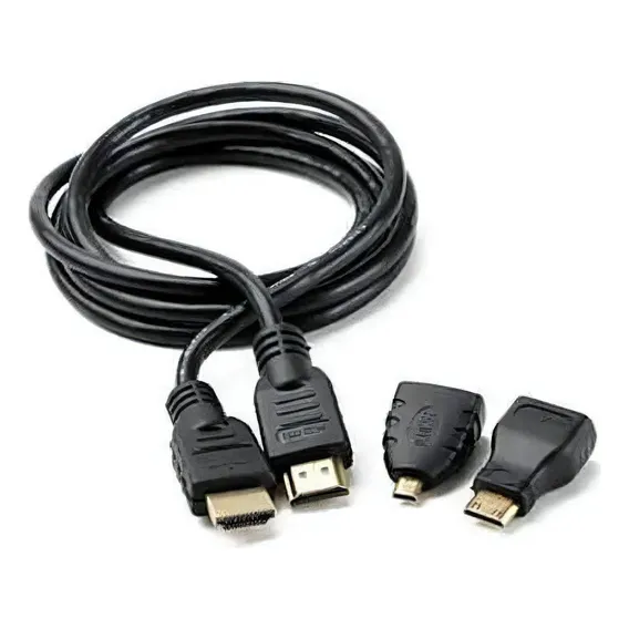 Kit Cabo Hdmi 3x1 - Hdmi/ Mini Hdmi/ Micro Hdmi 1.5m Foto 1