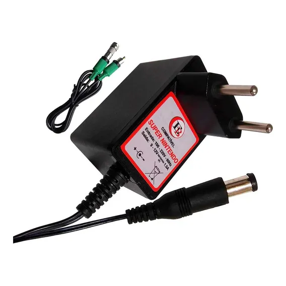 Kit Cabo Rf Fonte E Controle Super Nintendo Cor Verde Foto 1