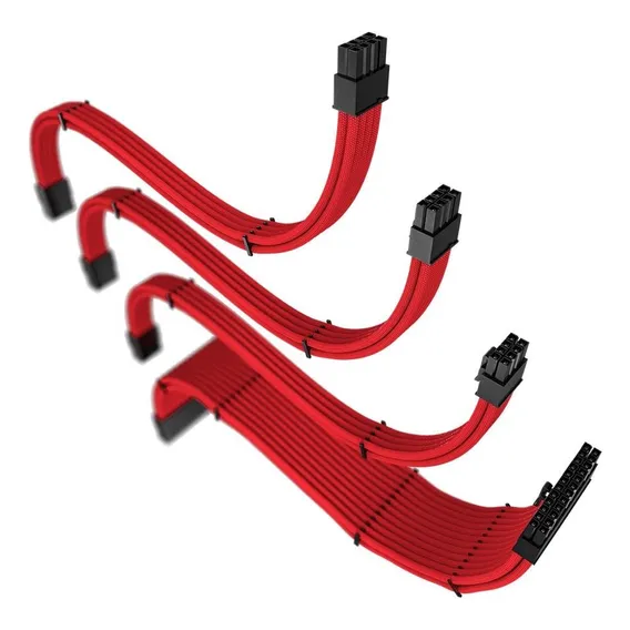 Kit Cabo Sleeved | Rise Mode | Vermelho 110v/220v Foto 1