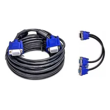Kit Cabo Vga 10 Metros 10m + Cabo Y Vga 1 Macho X 2 Femea Foto mini 1