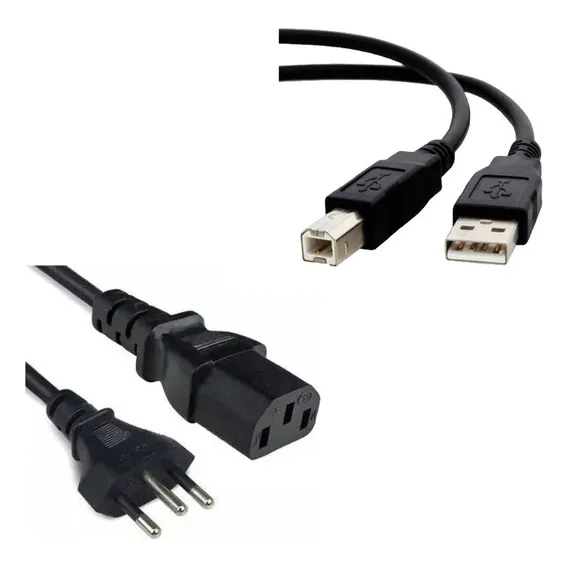 Kit Cabos Para Impressora Brother Multifuncional Dcp-1602 Foto 1