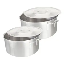 Kit Caçarola Panela Grande Industrial Aluminio N45 + N50 Cor Cinza Foto  mini 1
