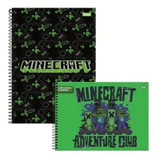 Kit Caderno Espiral Minecraft + Caderno Desenho Minecraft Foto mini 1