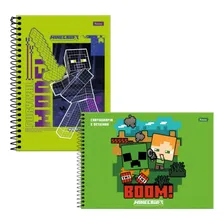 Kit Caderno Espiral Minecraft + Caderno Desenho Minecraft Foto mini 4