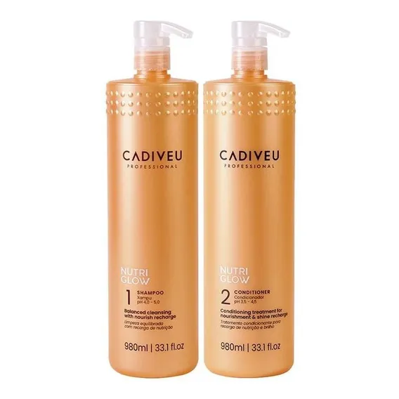 Kit Cadiveu Nutri Glow - Shampoo + Condicionador 980ml Foto 1