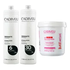 Kit Cadiveu P贸 Buriti 500ml + Ox. 6vol 900ml + Ox. 30vol 900 Foto mini 1