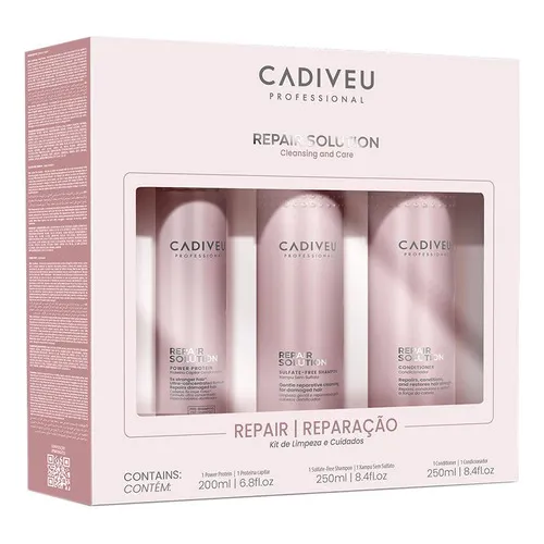 Kit Cadiveu Pro Repair Solution Reparação - 3 Produtos Foto 1