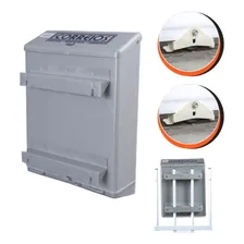 Kit Caixa De Correio Prata Para Grade + Par De Limpa Trilhos Foto  mini 1