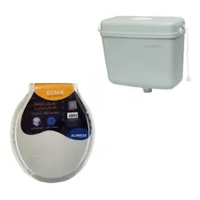 Kit Caixa Descarga E Assento Branco Alumasa Foto  mini 1