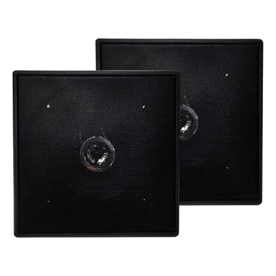 Kit Caixas De Embutir Sistema Som Ambiente Bluetooth Arandela Quadrada Preta Ativa + Passiva Le Son Foto 1