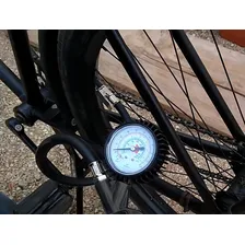 Kit Calibrador Manual De Pneus Anal贸gico C/ Man么metro E Bico Foto mini 2