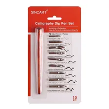 Kit caligrafia 9 penas e cabo de caligrafia SFT0239 Sinoart Foto  mini 1
