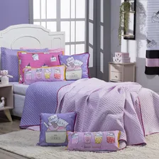 Kit Cama Colcha Gatinhos C/ Almofadas Casal Padrão 07 Peças Foto mini 1