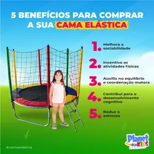 Kit Cama Elástica De 2m Nacional Lona de salto Preto Proteção de molas Coral Foto mini 3