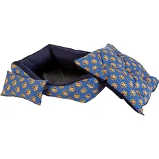 Kit Cama Pet Luxo Super Conforto Tamanho M Com Travesseiro Cor Azul Ursinho Foto mini 3