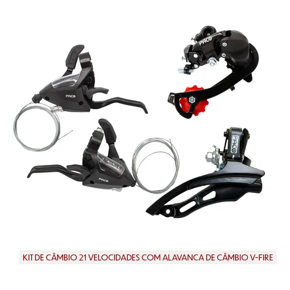 Kit Câmbio Paco Rapid Fire 21v (4 Peças) Foto 1