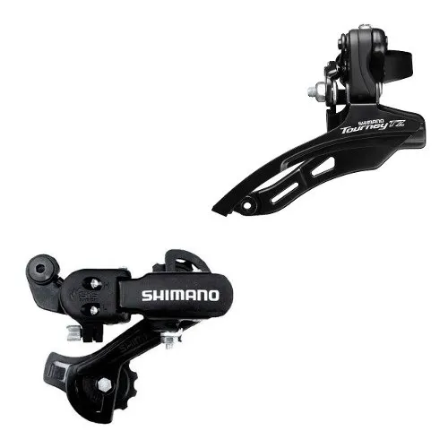 Kit Cambios Shimano Tourney Tz31 Tz500 Dianteiro E Traseiro Foto 1