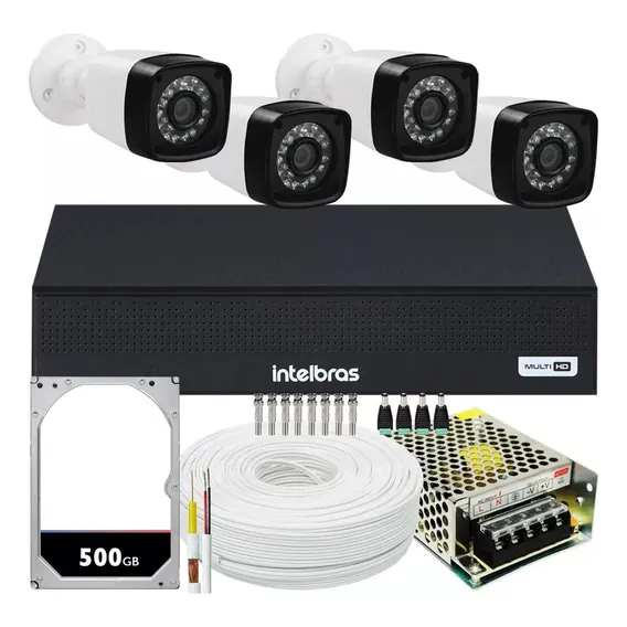 Kit Câmeras De Segurança Residencial Dvr Intelbras 1004 G4 Foto 1