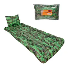 Kit Camping Colchonete Travesseiro Acampamento Retiro Pesca Cor Camuflado Foto  mini 1