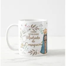Kit Caneca E Almofada Convite Para Madrinha De Consagração Foto mini  3