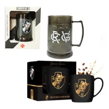 Kit Caneca Gel 300ml Térmico + Caneca Café Vasco Serie Ouro Foto mini 1