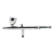 Kit Caneta Aerografica Bico 0.8mm Com 3 Copos Inclusos. Cor Prateado Foto  mini 1