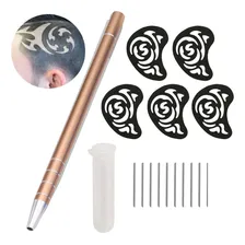 Kit Caneta Capilar Tebori Desenho + Lâminas + Moldes Design Foto mini 1