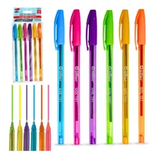 Kit Caneta Em Gel Cores Neon Escrit贸rio Material Escolar Foto mini 1