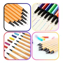 Kit Caneta Fine Line Cores Ponta Fina 0.4mm Tinta Kit 24 Cores Foto mini 4