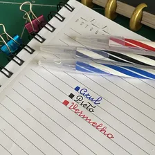 Kit Caneta Gel Cis Spiro Gel Azul Preta Vermelha 0.7mm Tinta Azul/preta/vermelha Foto mini  2