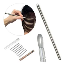 Kit Caneta Para Desenho Capilar Barbeiro Original +10 Lamina Cor Prata Foto mini 4