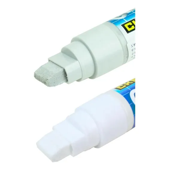 Kit Caneta Pinta Rejunte Branco E Cinza Cks 15mm Marcador Foto 1