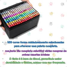 Kit Canetas Ponta Dupla 120 Cores Marcador Texto Permanente Foto mini 4