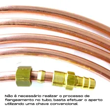 Kit Cano De Cobre 3/8 Gás De Cozinha 10m + Bico P/ Mangueira Foto mini 4