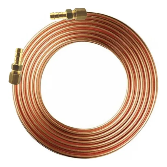 Kit Cano De Cobre 3/8 Gás De Cozinha 10m + Bico P/ Mangueira Foto 1