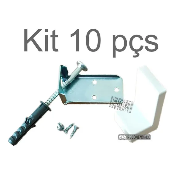 Kit Cantoneira Reforçada C/ Capa Completa Para Móveis 10 Pçs Foto 1