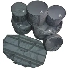 Kit Capa Bag Bateria 7 Peças Nylon Acolchoada Bumbo 20 Foto mini 1