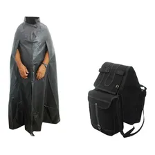 Kit Capa Boiadeiro Gg + Porta Capa Com Alfoje Em Lona Cor Preto Foto mini 1