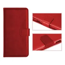 Kit Capa Carteira Vermelho Para Galaxy A7 2018 + Pelicula Foto mini 2
