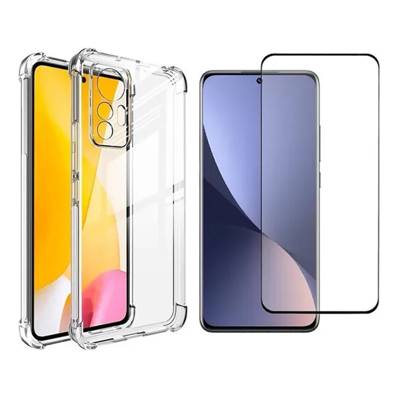 Kit Capa Case Anti Impacto Para Xiaomi Mi 12 Lite + Pelicula Cor Transparente Foto 1