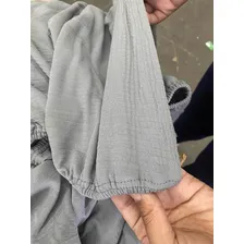 Kit Capa De Sofá Coladinha Jogo 2 E 3 Lugares Malha Canelada Cor Cinza Foto mini 3