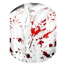 Kit Capa E Chapéu Branco Ensanguentado Halloween Bruxa Medo Foto mini 3