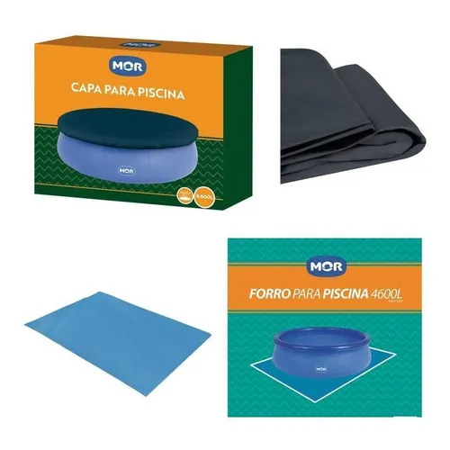 Kit Capa + Forro Para Piscina Splash Fun 4600 Litros - Mor Foto 1